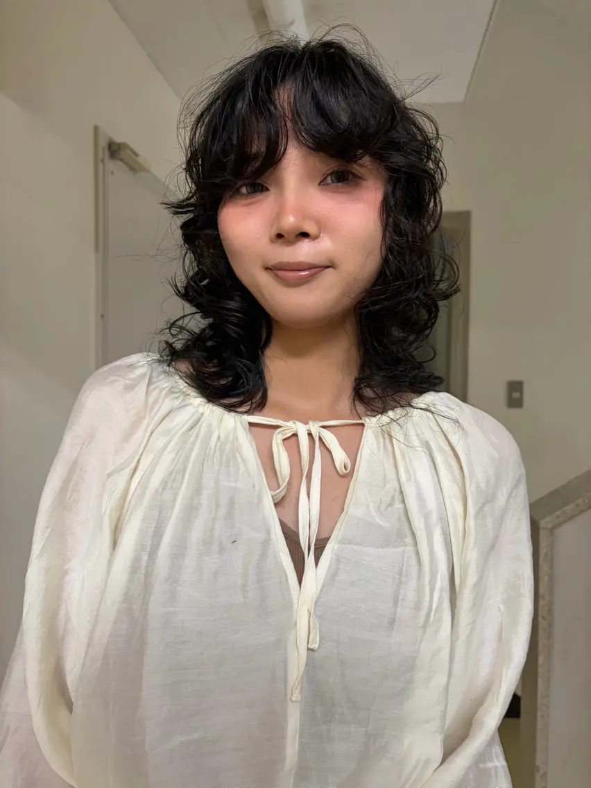 ミディアム ミディアムパーマ カット パーマ 千葉パーマ/レイヤー kusa‪🌱‬のヘアスタイル