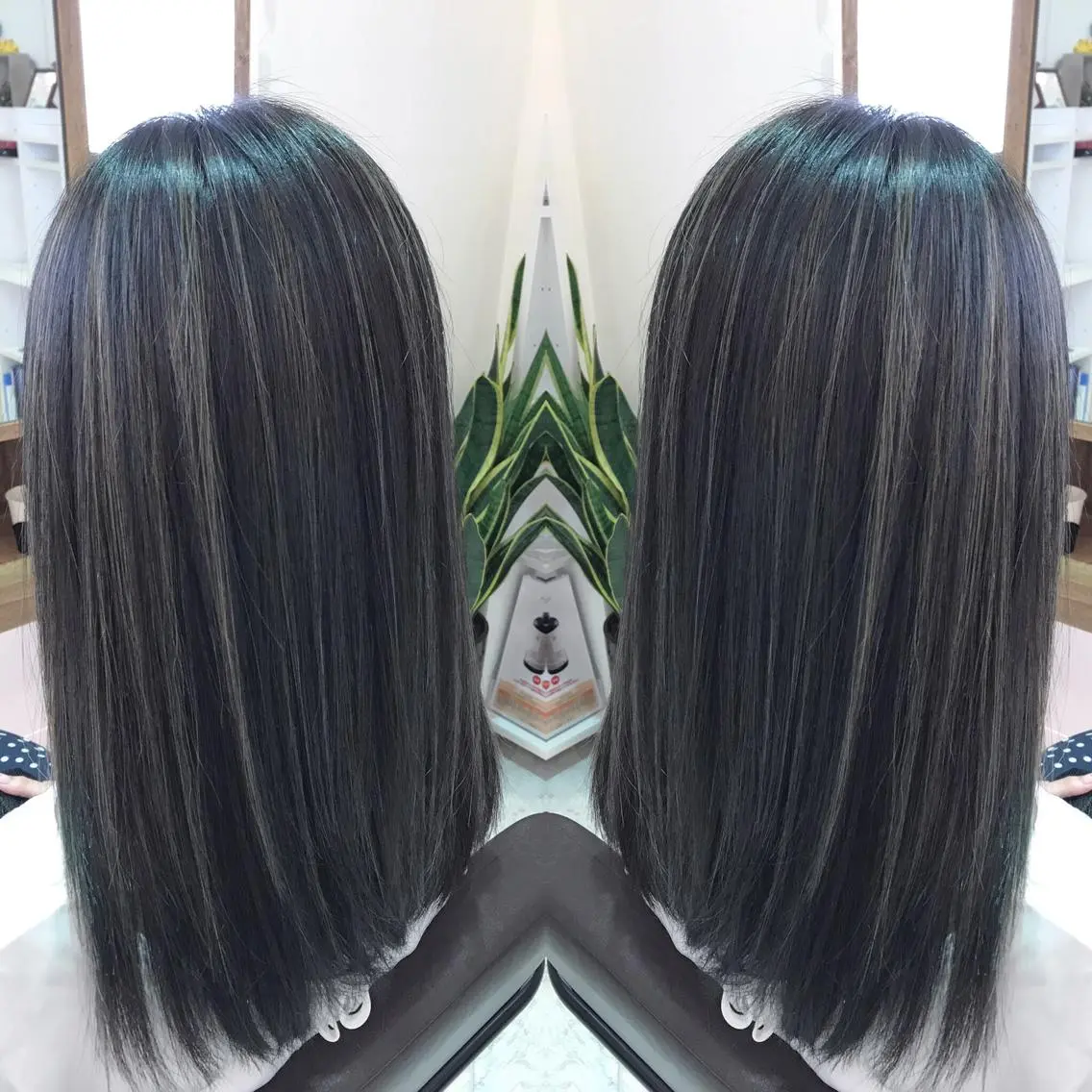 セミロング カラー アッシュ ブルーカラー ブルーアッシュ ハイライトカラー ハイライト 青木 茂樹⭐️ 透明感カラーのヘアスタイル