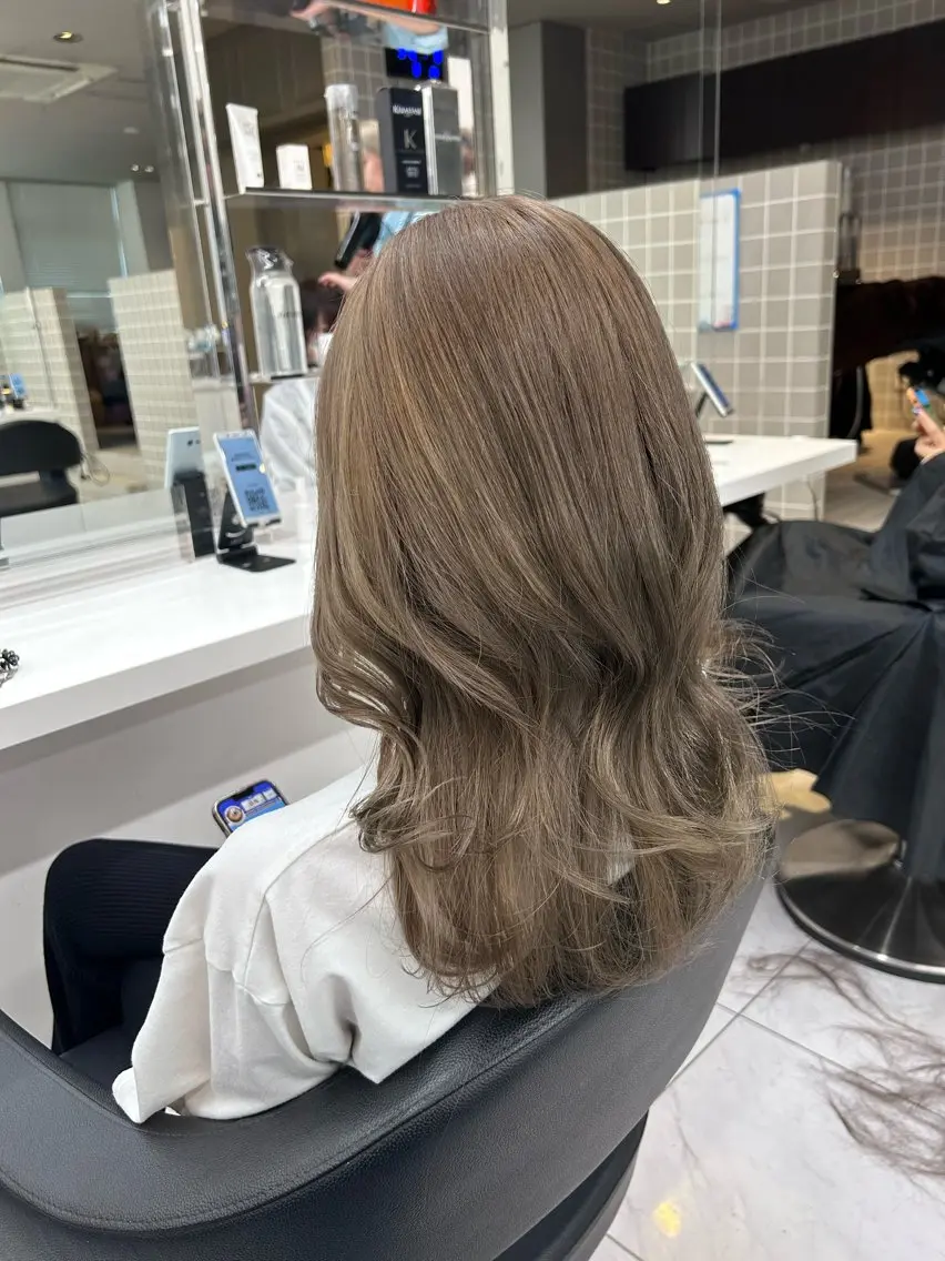 ミディアム カラー パーマ ヘアアレンジ メンズ ブリーチなしカラー/ ブラウン/レイヤーのヘアスタイル