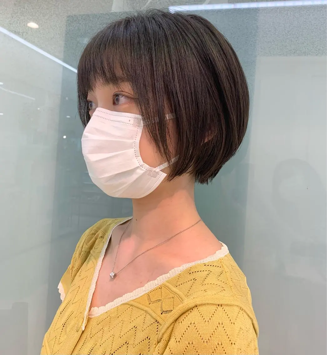 ショート カット ヘアカラー トリートメント 似合わせカラー/艶 髪質改善/ヨシザキのヘアスタイル