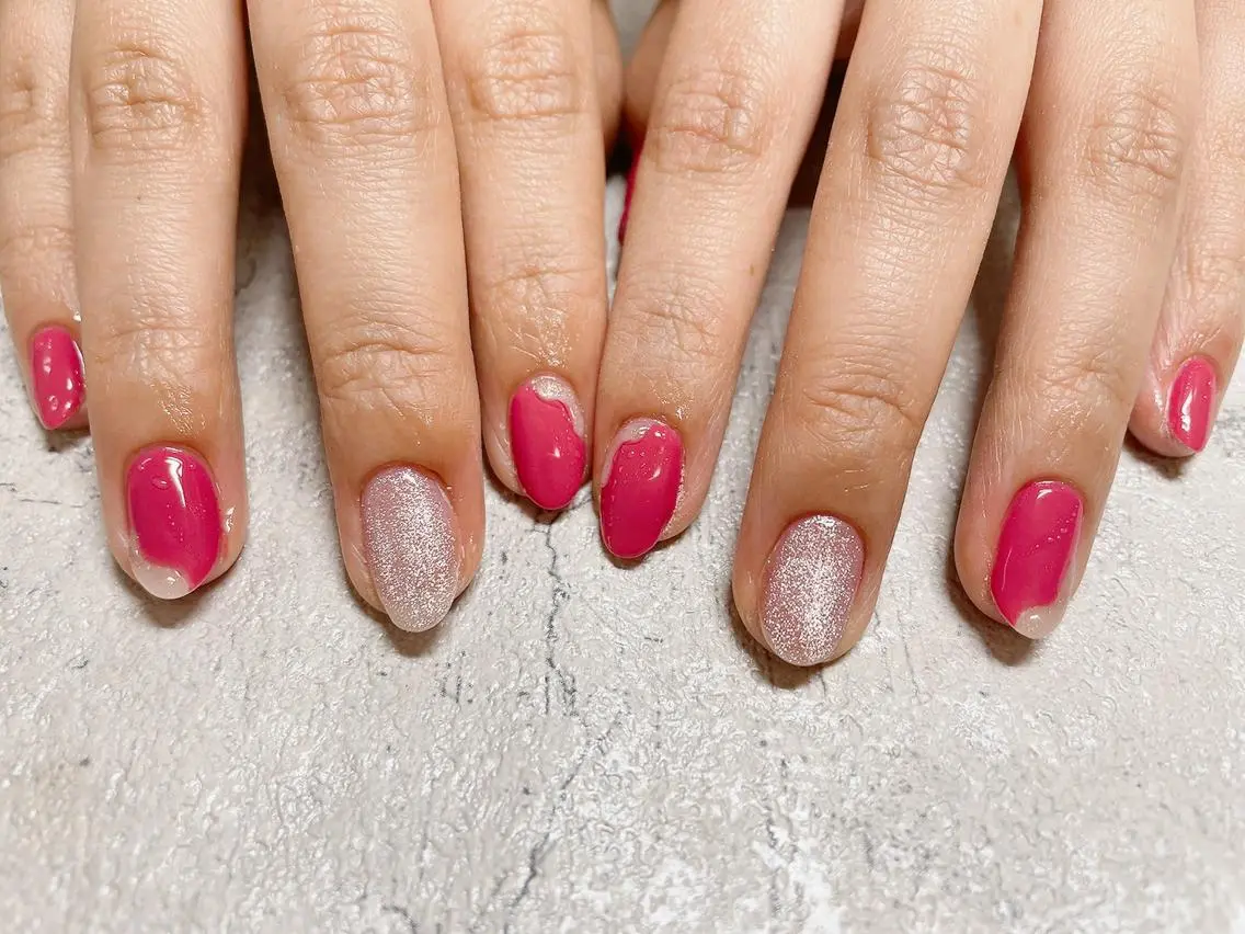 ネイル オーロラネイル フラワーネイル フットネイル フレンチネイル ジェルネイル ハンドネイル mogunail &blowのネイルデザイン