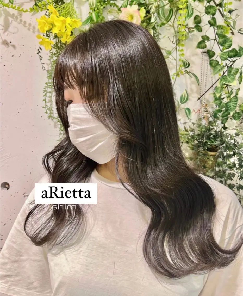 ロング カラー 韓国風ヘア ヘアカラー トリートメント 韓・中華美女ヘア 🇰🇷×🇨🇳のヘアスタイル