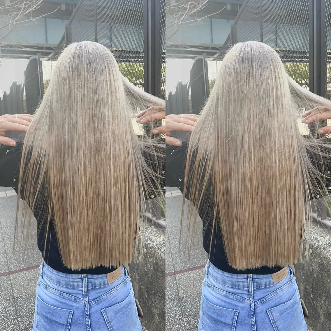 ロング カラー バレイヤージュ ブリーチ ケアブリーチ ダブルカラー グラデーションカラー 👑派手髪/カット 👑ANRYのヘアスタイル