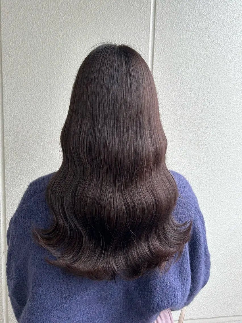 セミロング カラー ヘアアレンジ ブラウンカラー グレージュ 《暖色/韓国hair 》🇰🇷桑原ユキネのヘアスタイル