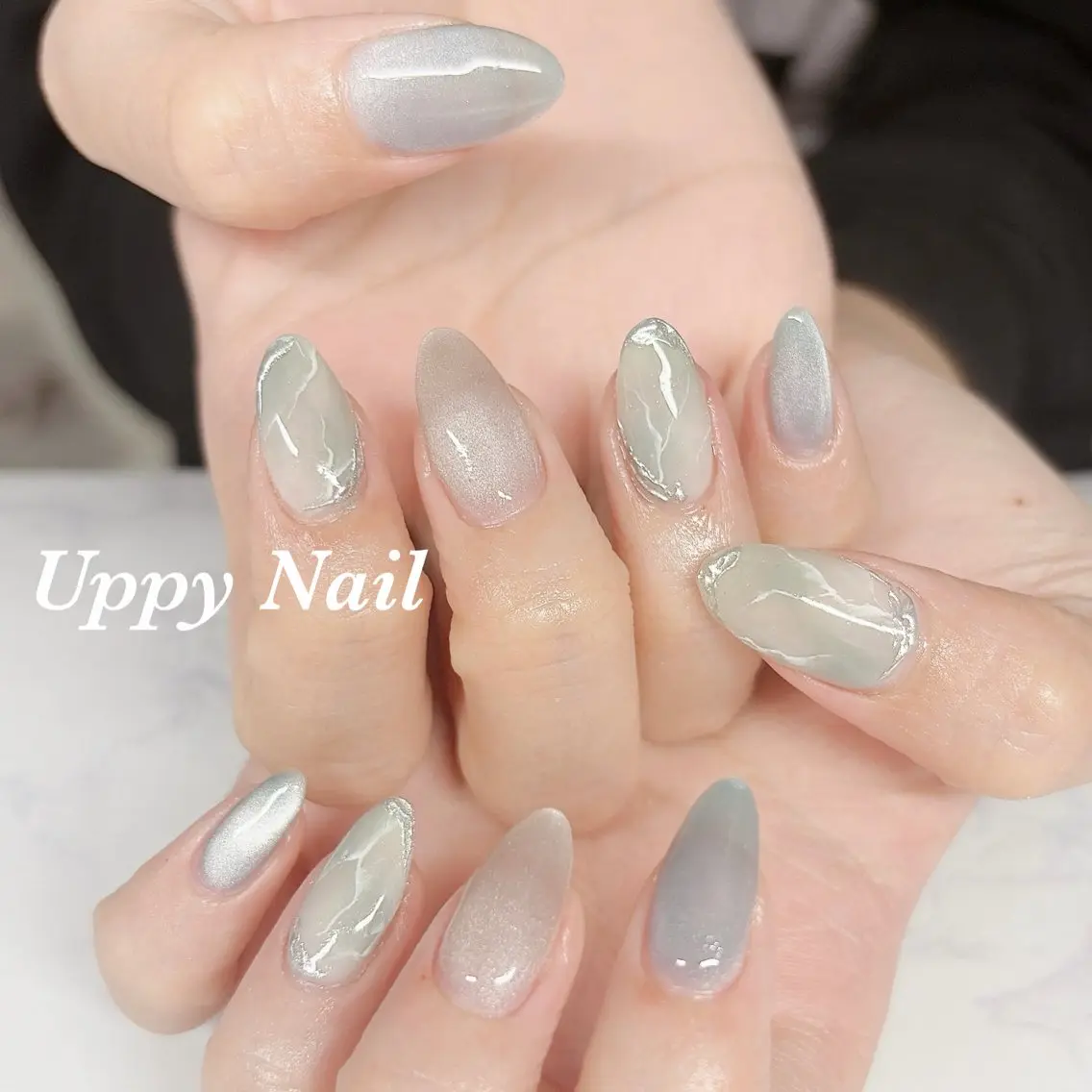 ネイル 大理石ネイル(マーブル) ハンドネイル Uppy Nail ukyoのネイルデザイン
