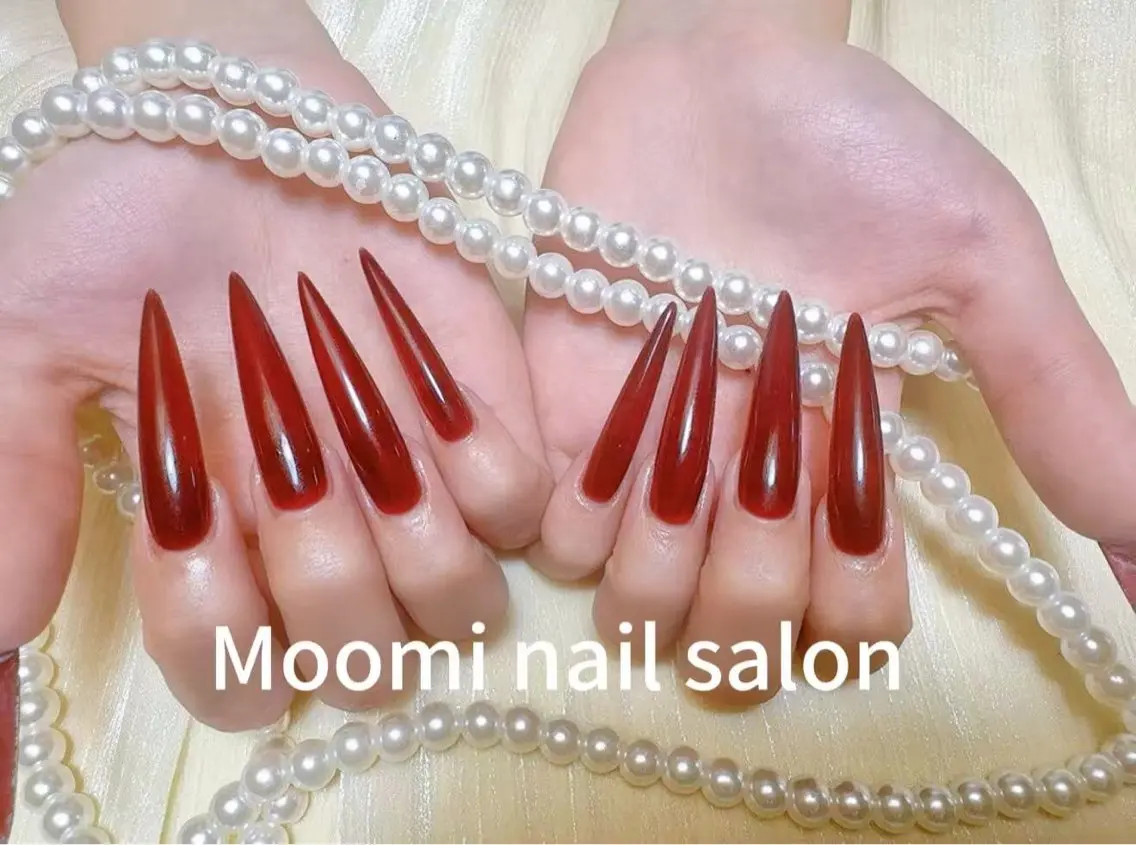 ネイル チークネイル フレンチネイル ジェルネイル グラデーション ハート ハンドネイル moomi nail スカルプ専門のネイルデザイン