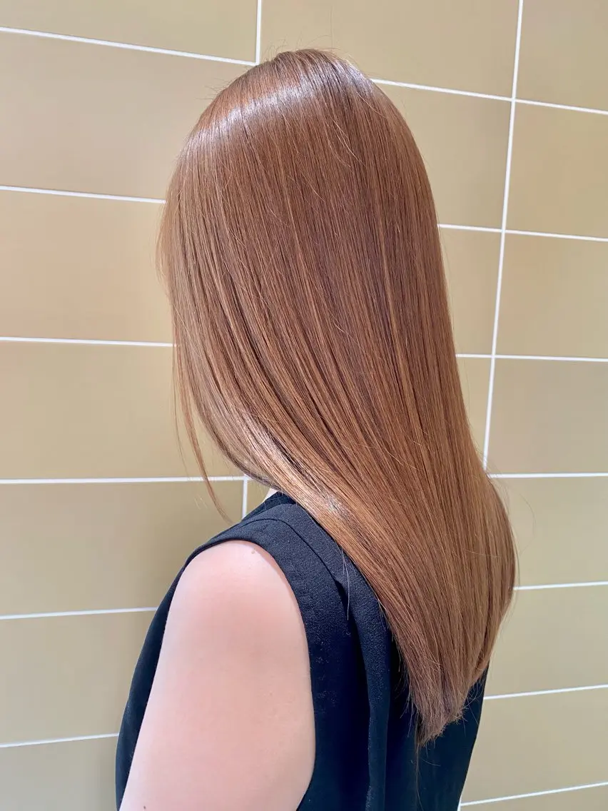 セミロング カラー 髪質改善 LOVESTOIKE 堂本のヘアスタイル