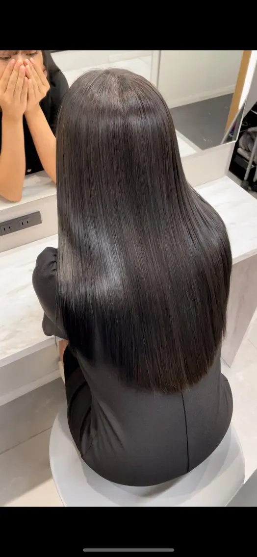 ロング トリートメント パーマ、髪質改善 菊地美月のヘアスタイル