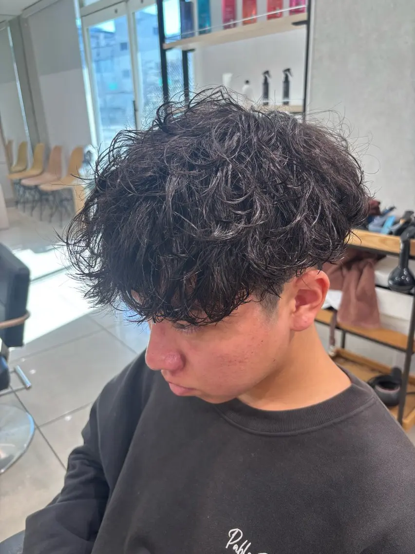 ショート パーマ メンズ カット パーマ 💠メンズ縮毛矯正 /パーマ💠林慶太のヘアスタイル