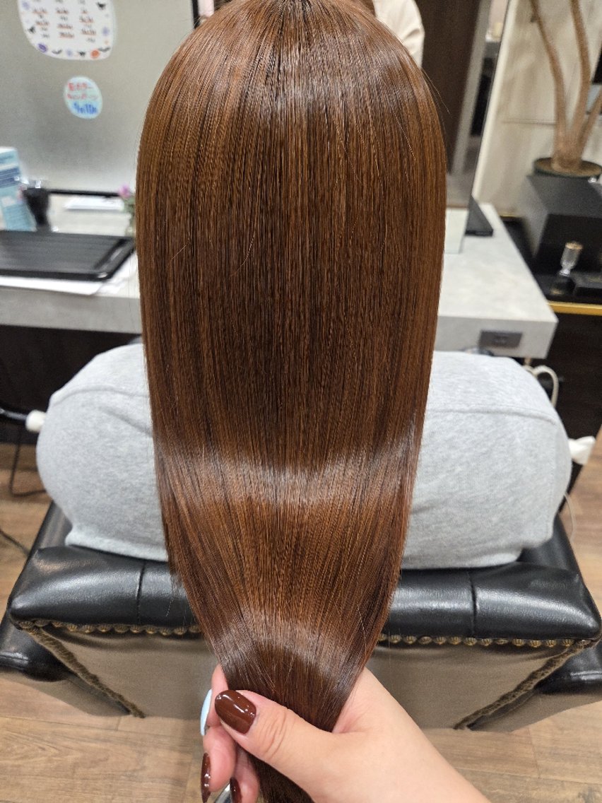 ロング パーマ 縮毛矯正 トリートメント 関口 友菜のヘアスタイル