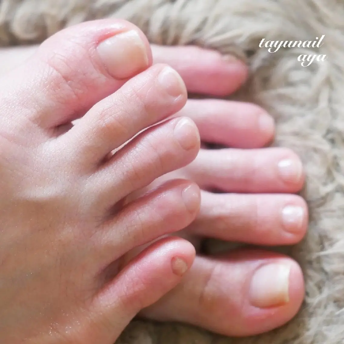 ネイル ブルー フットネイル ジェルネイル パラジェル ネイルサロン 【たゆnail】のネイルデザイン