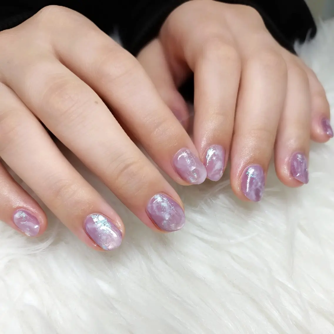 ネイル ニュアンスネイル パープル ハンドネイル Bianca浦和西口 ⭐mitoのネイルデザイン
