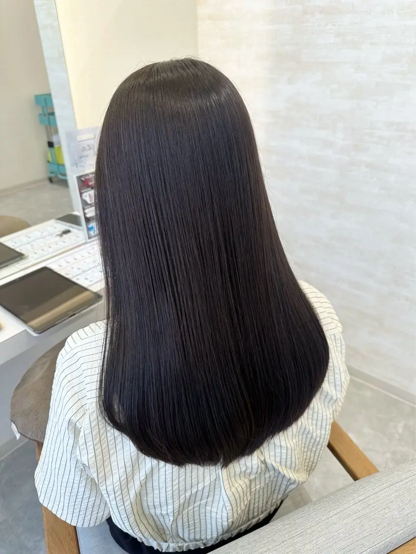 セミロング カット ヘアカラー トリートメント 髪質改善&ヘアケア 永山若奈のヘアスタイル