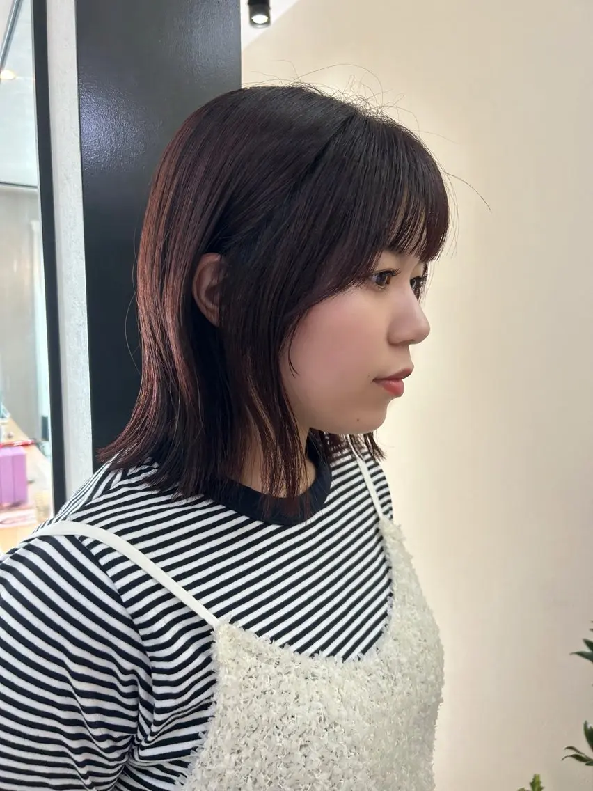ショート カラー ブラウンカラー レッドカラー レッドブラウン hubhair レイヤー/透明感のヘアスタイル
