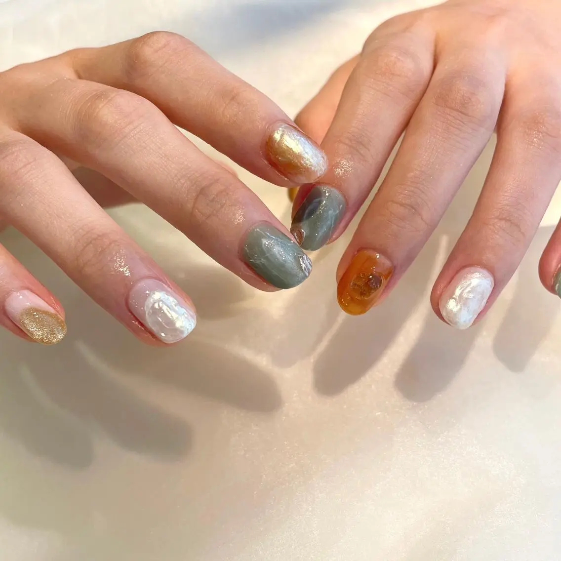 ネイル ハンドネイル 新井 ひなののネイルデザイン