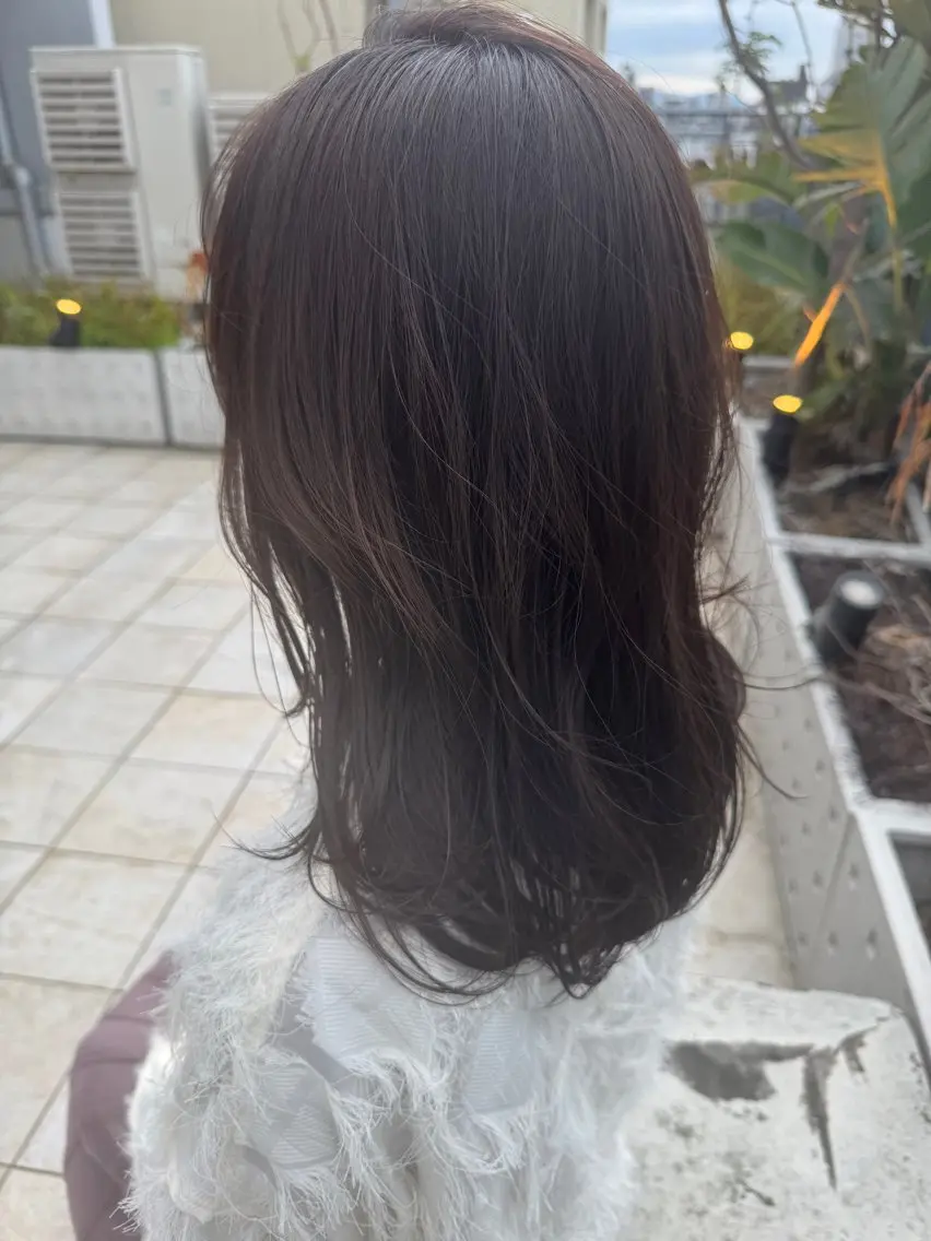 ミディアム カラー ヘアカラー Peyp博多 SORAモデル募集のヘアスタイル