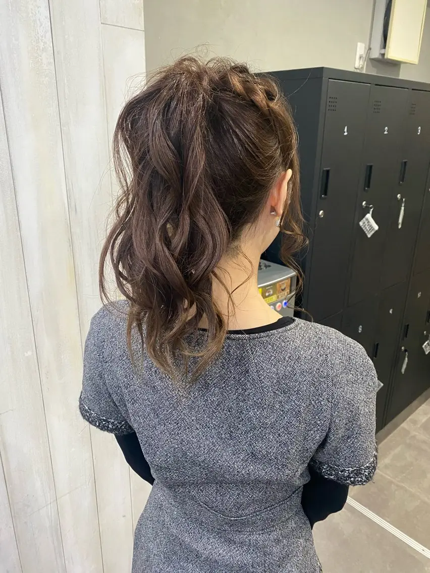 ロング ヘアアレンジ yui/パーマ/ メンズカットのヘアスタイル