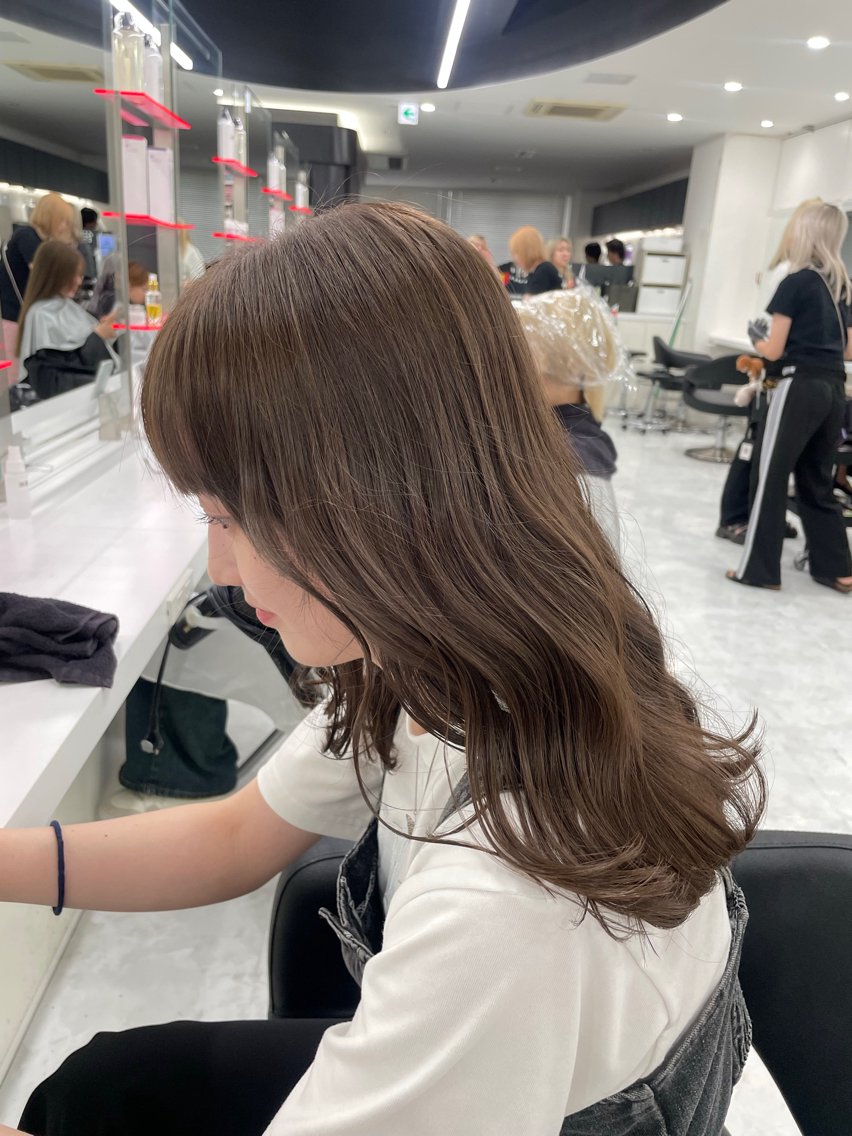 ミディアム カラー ヘアカラー トリートメント ショコラ🤎チョコ 🍫マロン🌰暗髪のヘアスタイル