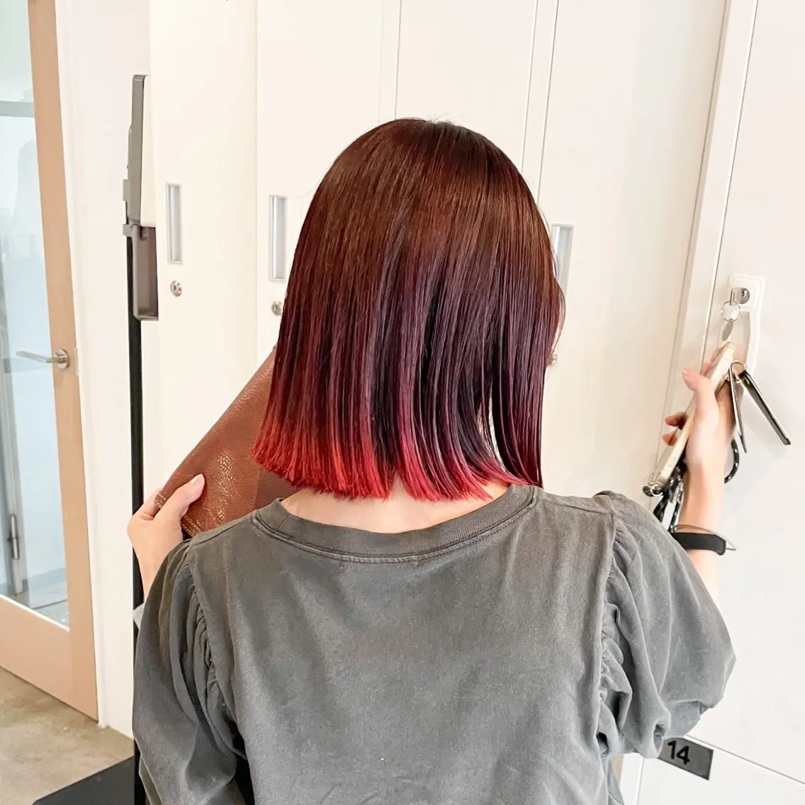 ミディアム カラー ボブ カット ヘアカラー Takuma Suzuki中目黒のヘアスタイル