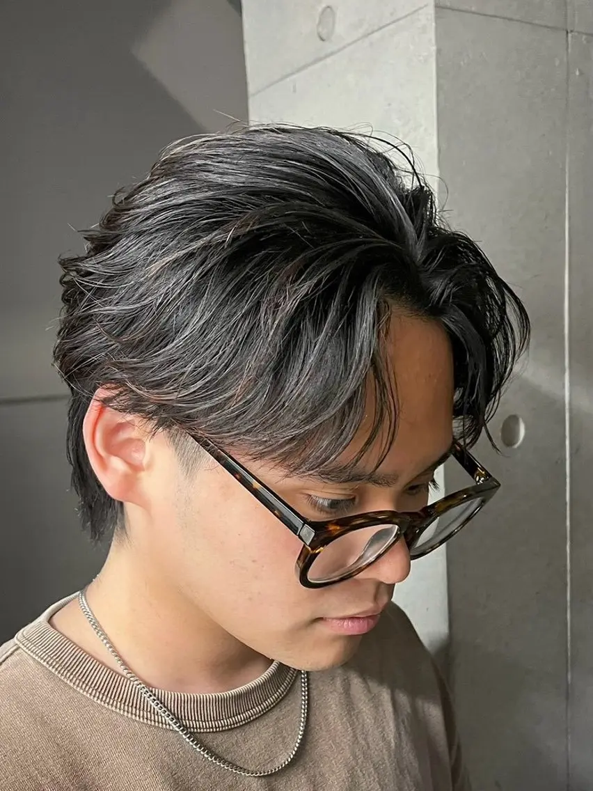 ショート パーマ メンズ カット パーマ 岩城 滉成のヘアスタイル