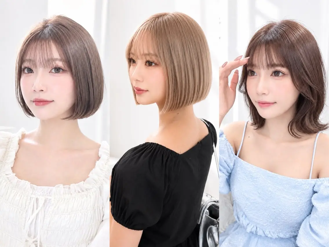 ショート カット 縮毛矯正 人気サロン縮毛矯正 ボブカットカラーのヘアスタイル