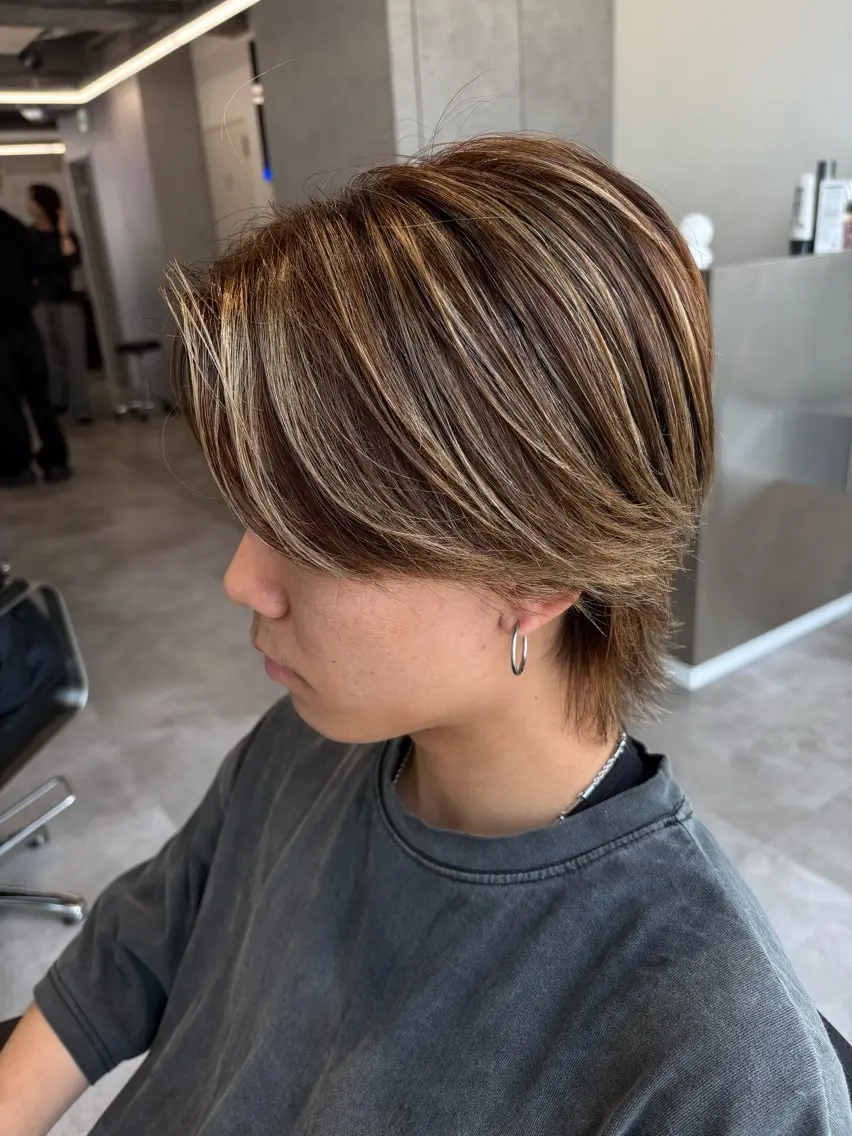 カラー ヘアアレンジ メンズ メンズハイライト ハイライトカラー ヘアカラー (メンズ特化)AKI /古本晃大のヘアスタイル