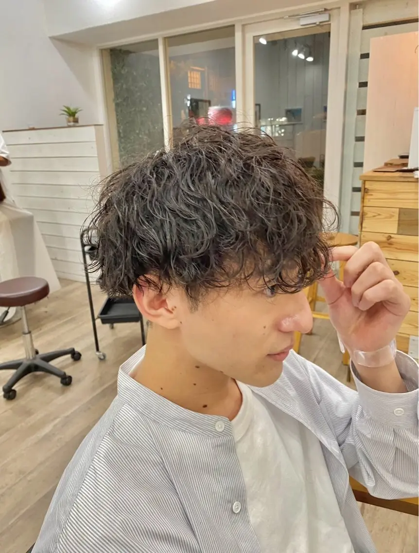 パーマ メンズ メンズパーマ プードルパーマ プードルパーマ 中村 のんのヘアスタイル