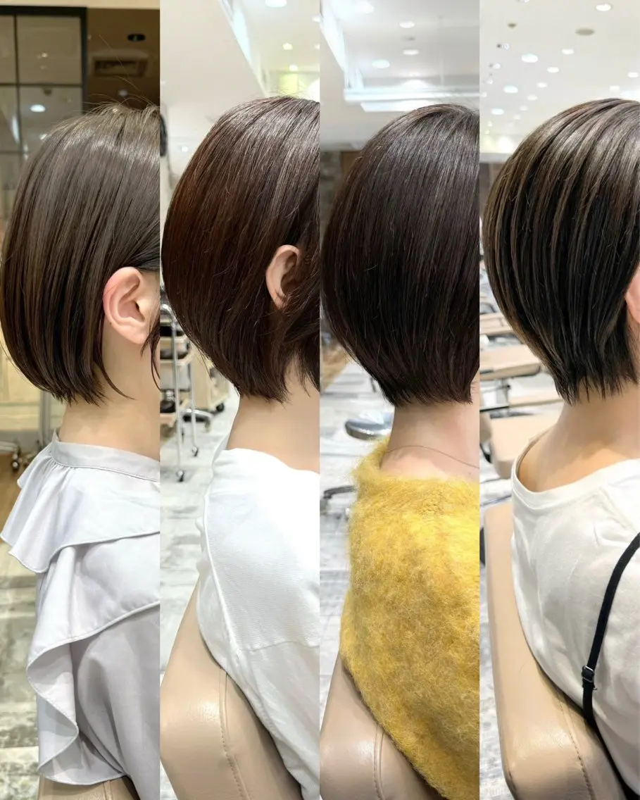 ショート カラー カット ヘアカラー トリートメント 💍新宿ショート 💍岩田莉奈のヘアスタイル