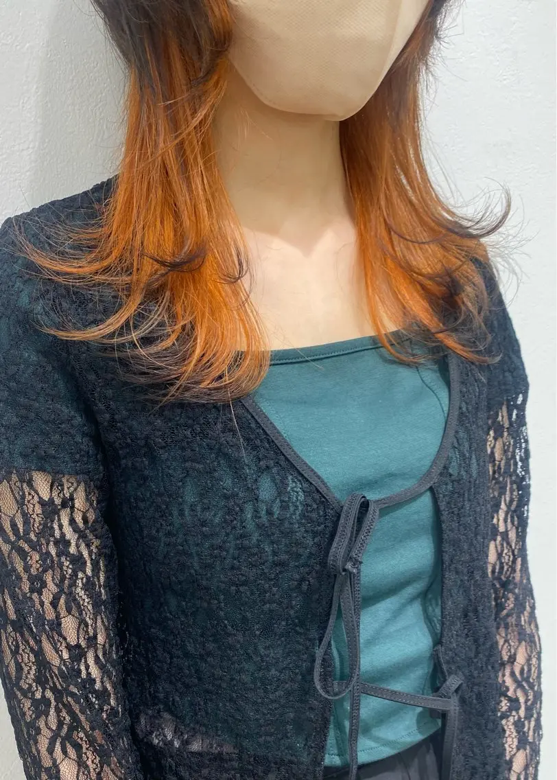 ロング カラー デザインカラー 狐カラー カット ヘアカラー トリートメント tomomi /レイヤーカットのヘアスタイル