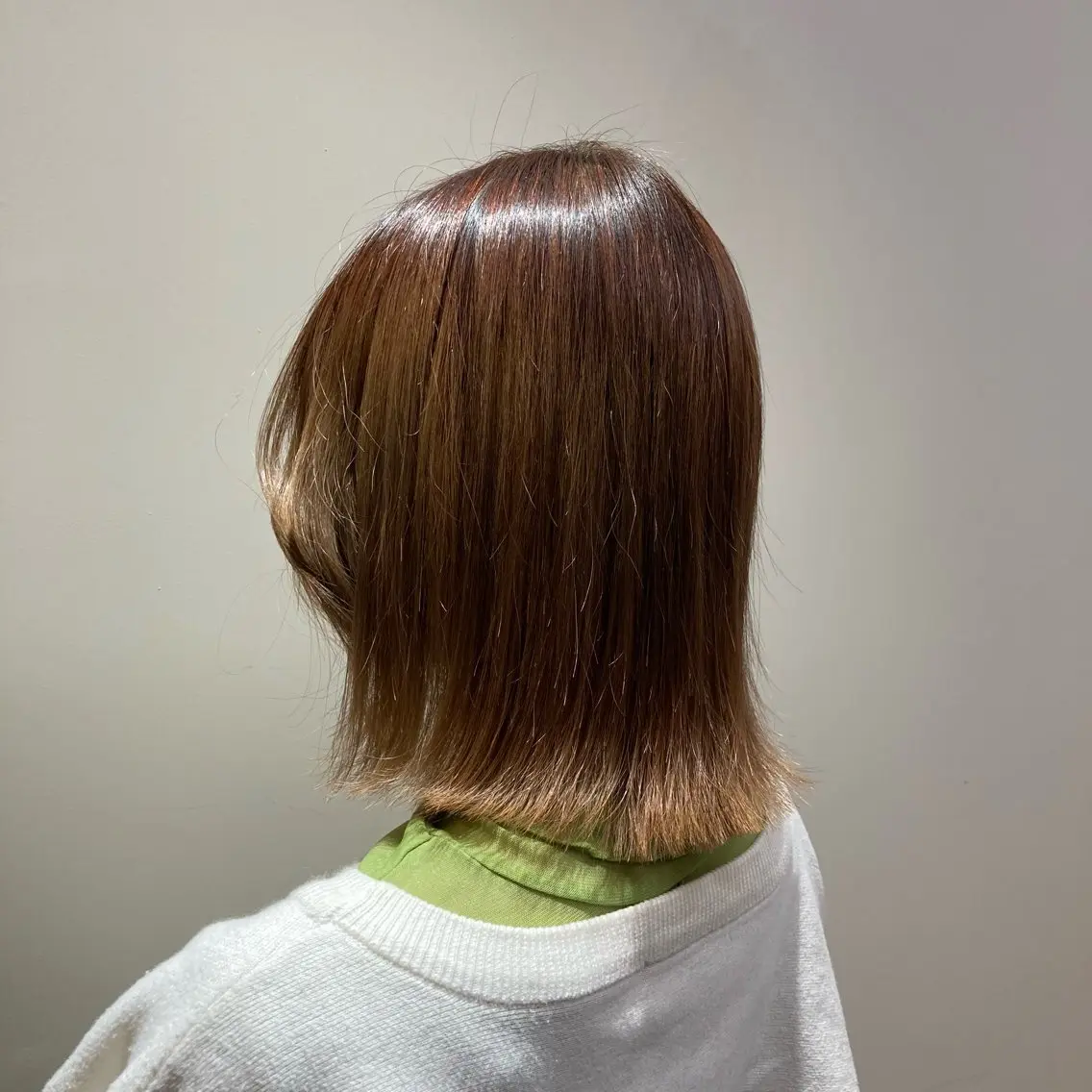 ミディアム ボブ くびれヘア ピンクカラー🎀 米津 美佑のヘアスタイル