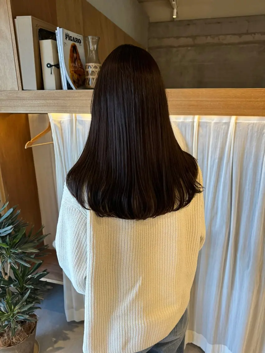 セミロング カット ヘアカラー トリートメント メンズパーマ/ ボブパーマ/タクミのヘアスタイル