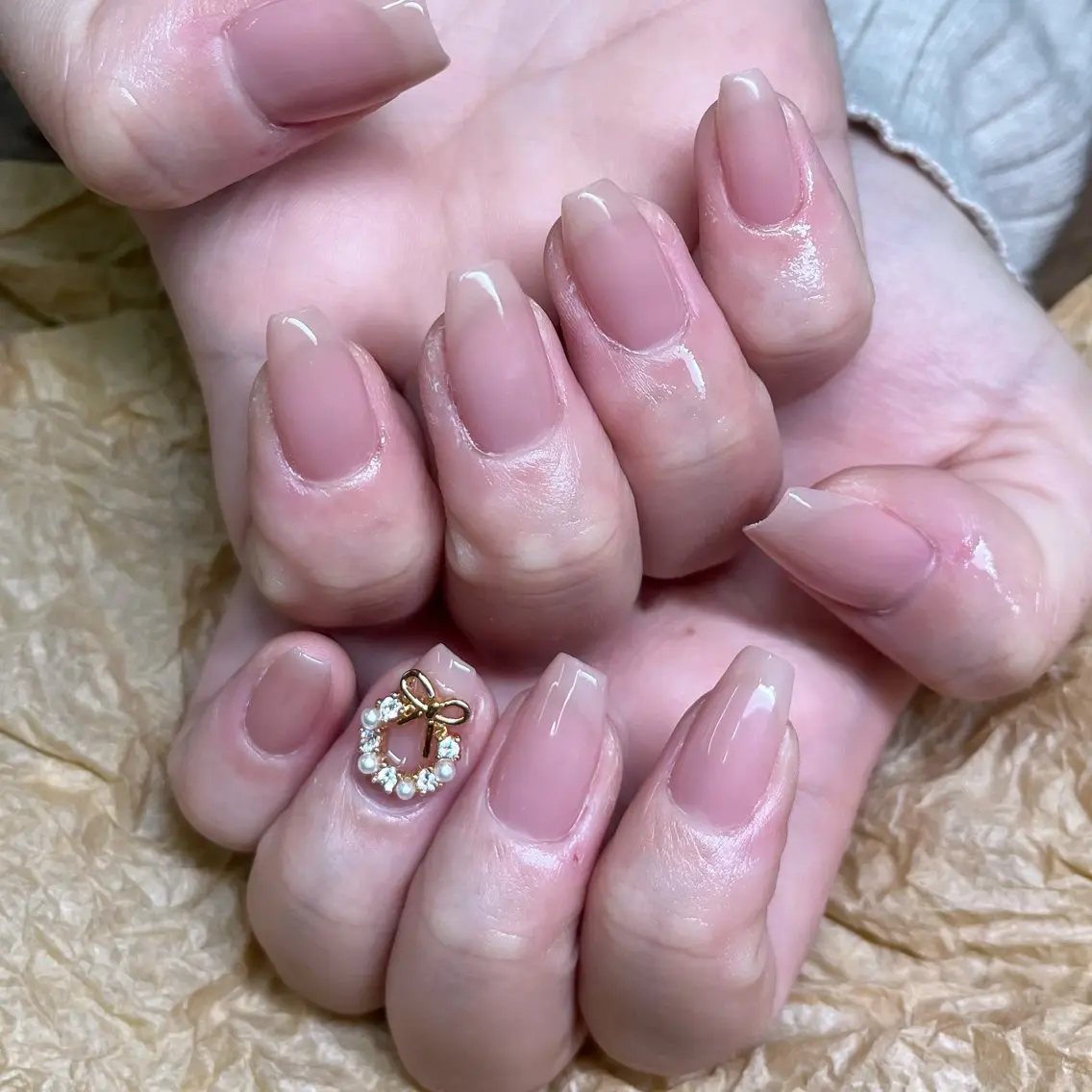ネイル 持ち込み ワンカラーネイル ワンホンネイル ToliyDeliy Nail Salonのネイルデザイン