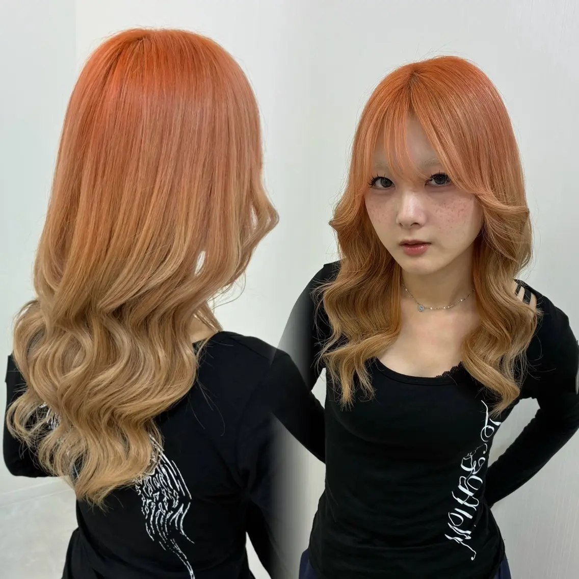 ロング カラー ベージュカラー ブリーチ オレンジ ヘアカラー 髪質改善/ブリーチ/ カラー/マリのヘアスタイル