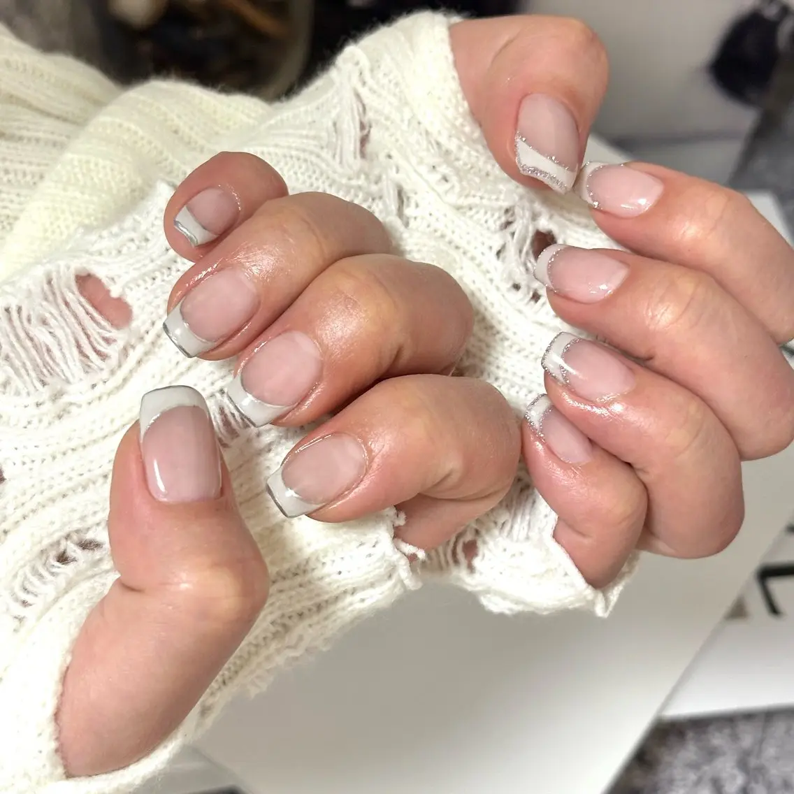 ネイル フレンチネイル 持ち込み ハンドネイル JOLIESSE Ayumiのネイルデザイン