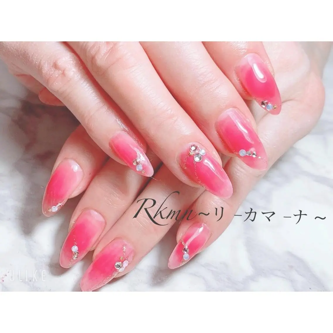ネイル アートネイル チークネイル フレンチネイル ジェルネイル グラデーション ハンドネイル フットネイル ハンドケア Rkmn ~リ-カマ-ナ~のネイルデザイン