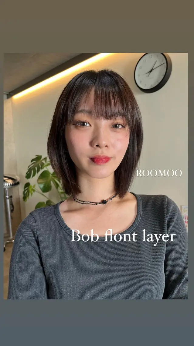 ミディアム カット ヘアカラー レイヤーカット\ウル フ chinatsuのヘアスタイル