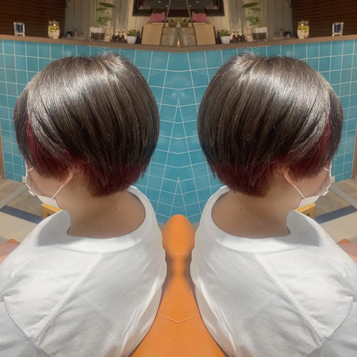 ショート カラー ショートヘア 韓国🇰🇷 ✂︎hair 内田愛のヘアスタイル