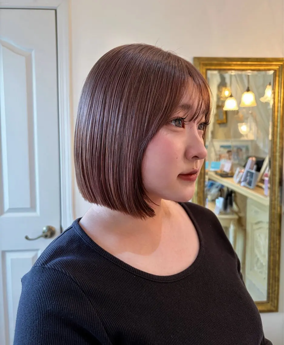 カラー ベージュカラー ピンクカラー 小林 真誉のヘアスタイル