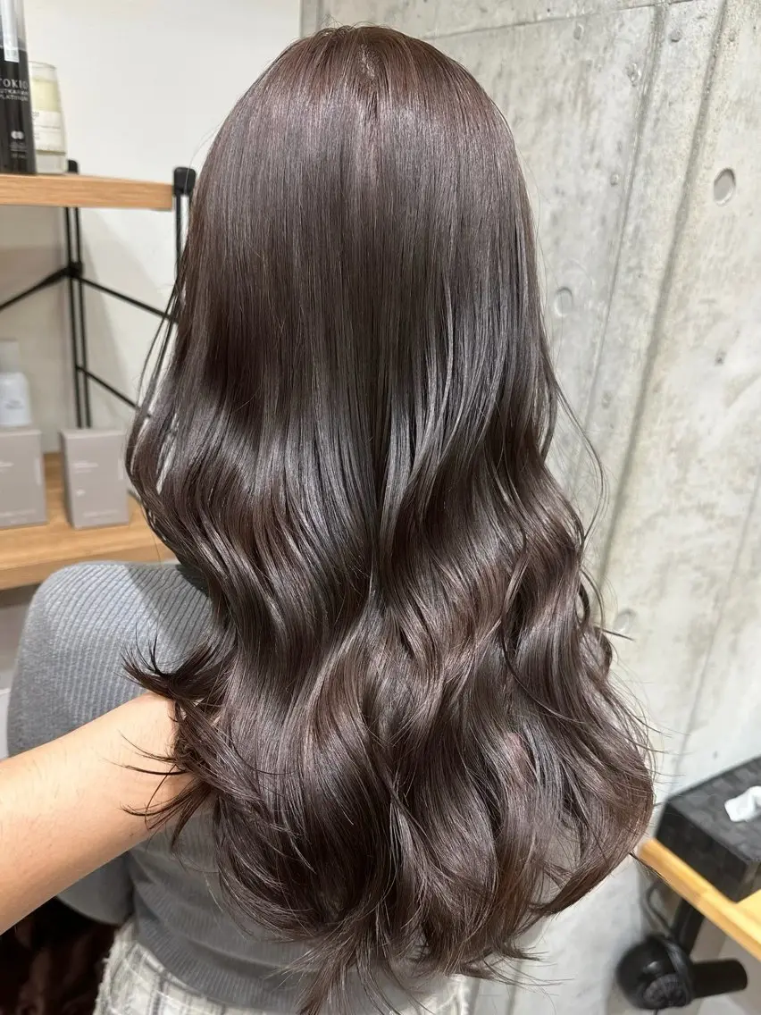 セミロング カット ヘアカラー トリートメント ✨透明感カラー 恵比寿HAYATO✨のヘアスタイル