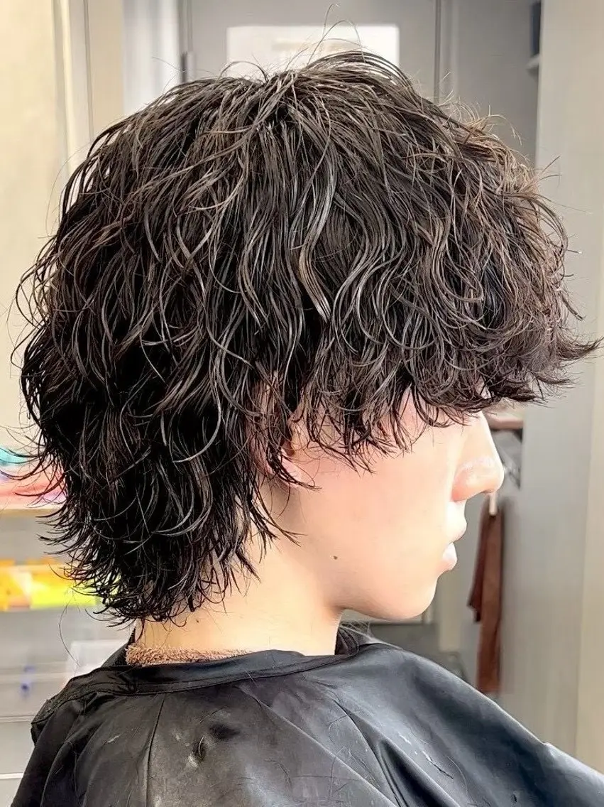 ミディアム パーマ メンズ メンズ/レディース パーマのプロ/皓大のヘアスタイル