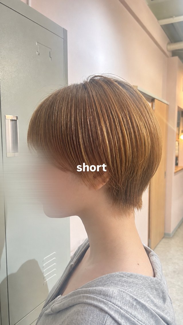 ショート カラー カット トリートメント 🌙似合わせカット ⭐️ハイトーンボブのヘアスタイル