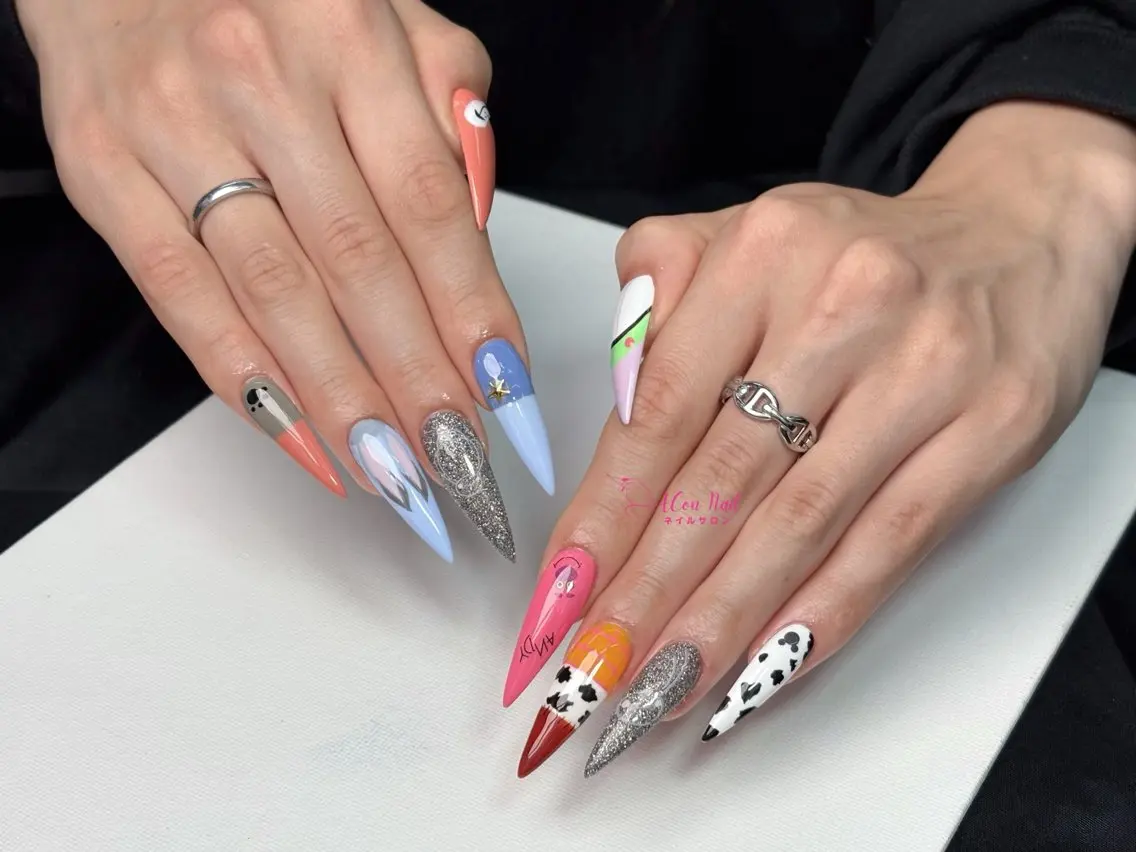ネイル 桜ネイル 長さ出し フラワーネイル フレンチネイル ジェルネイル ハンドネイル ACon NailSalonのネイルデザイン