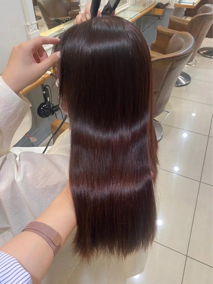 ロング カラー ブラウンカラー カシス 菊地 翔太のヘアスタイル