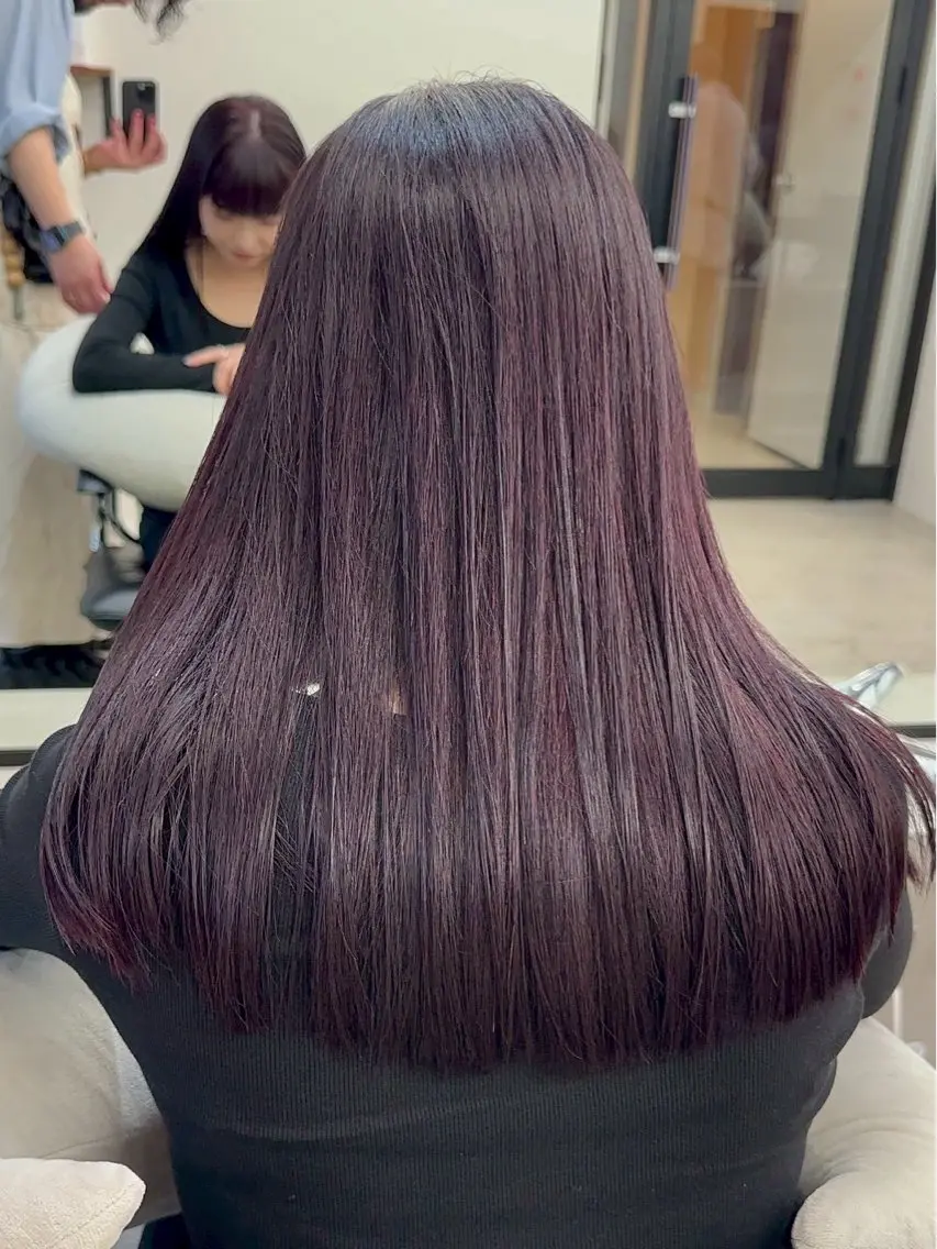 ロング 髪質改善 縮毛矯正 トリートメント 酸熱トリートメント ヘアカラー カラーモデル募集 🤍momoha🤍のヘアスタイル