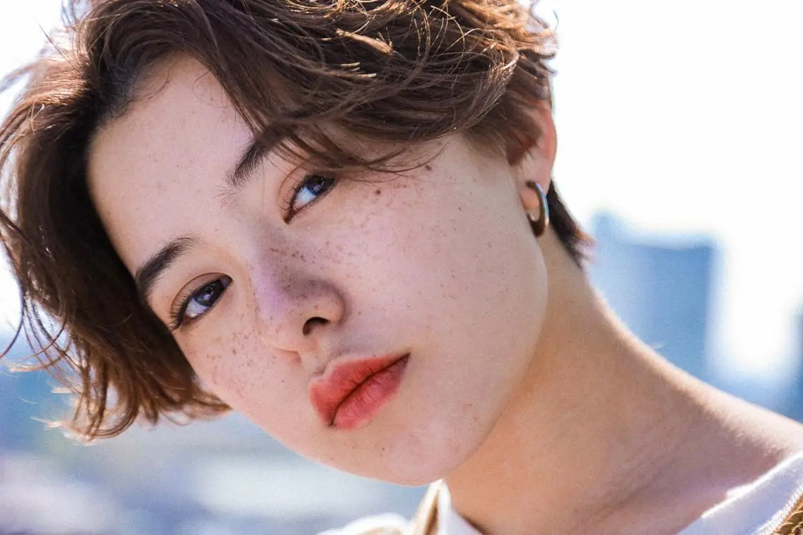 ショート カラー パーマ ハンサムショート ショートヘア 小顔カット カット ヘアセット 松田 亮葉のヘアスタイル