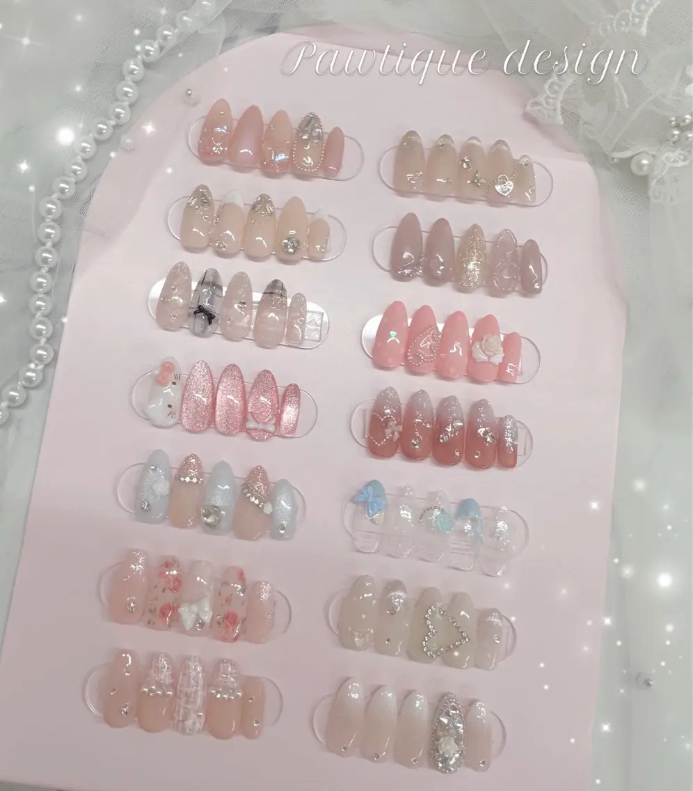 ネイル ジェルネイル ガーリー パラジェル ワンホンネイル Pawtique nail salonのネイルデザイン