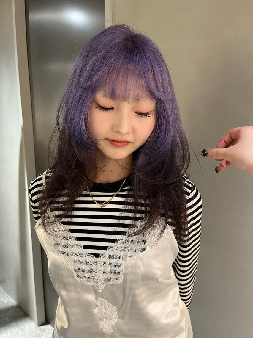 カラー ブリーチ ケアブリーチ ヘアカラー fev Rionのヘアスタイル