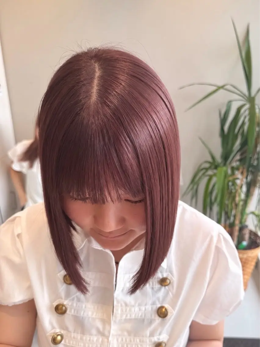 ショート カット ヘアカラー トリートメント 𝘀𝗮𝗲 ⑅*/ 艶髪/ショートボブのヘアスタイル