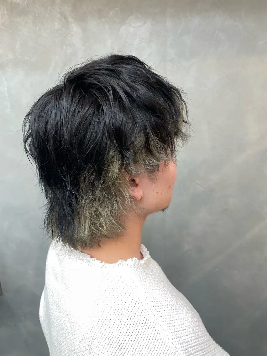 ショート カラー メンズ オリーブカラー ヘアカラー エクステ/コーンロウ KURUMI⛓️🔥のヘアスタイル