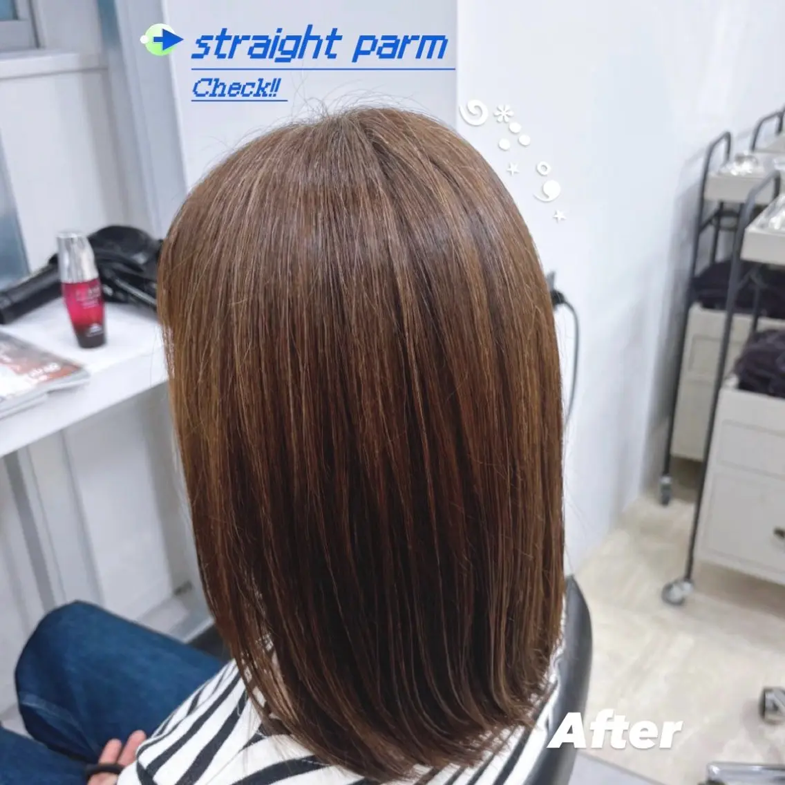 パーマ ストレートパーマ りお🎀暖色🩰カラ ーモデル募集中のヘアスタイル